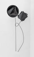 Untitled (2 flowers, circle and square, black) by Michael Dumontier