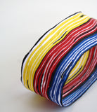 Red, Yellow, Blue and Black Brushstroke (round) by Joy Walker