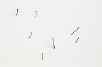 Untitled (24 nails), 2016, aluminum, paint (detail)  These pieces were shown in Michael Dumontier's exhibition, "Shape Notes" and "DIY."