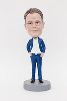 Hans Ulrich Obrist Bobblehead, resin stone bobblehead, 2014    Shown in the exhibition, "Bill Burns Show (Part 2)" by Bill Burns at MKG127 gallery in 2014