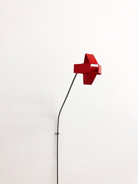 Untitled (red flower, cross) by Michael Dumontier